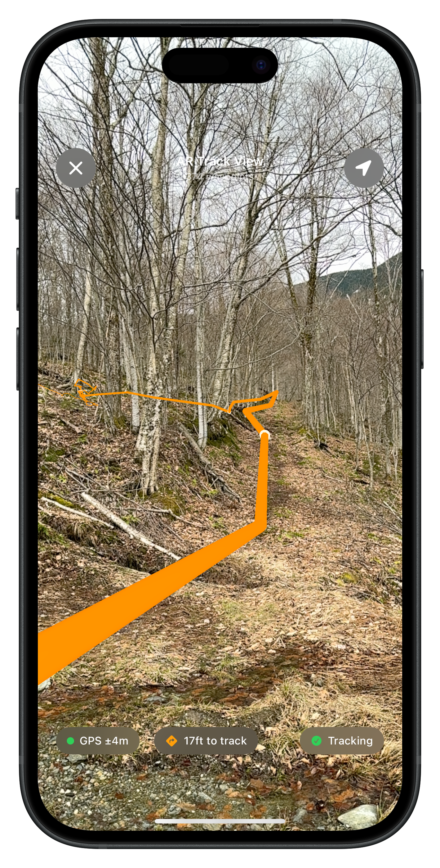 AR track navigation