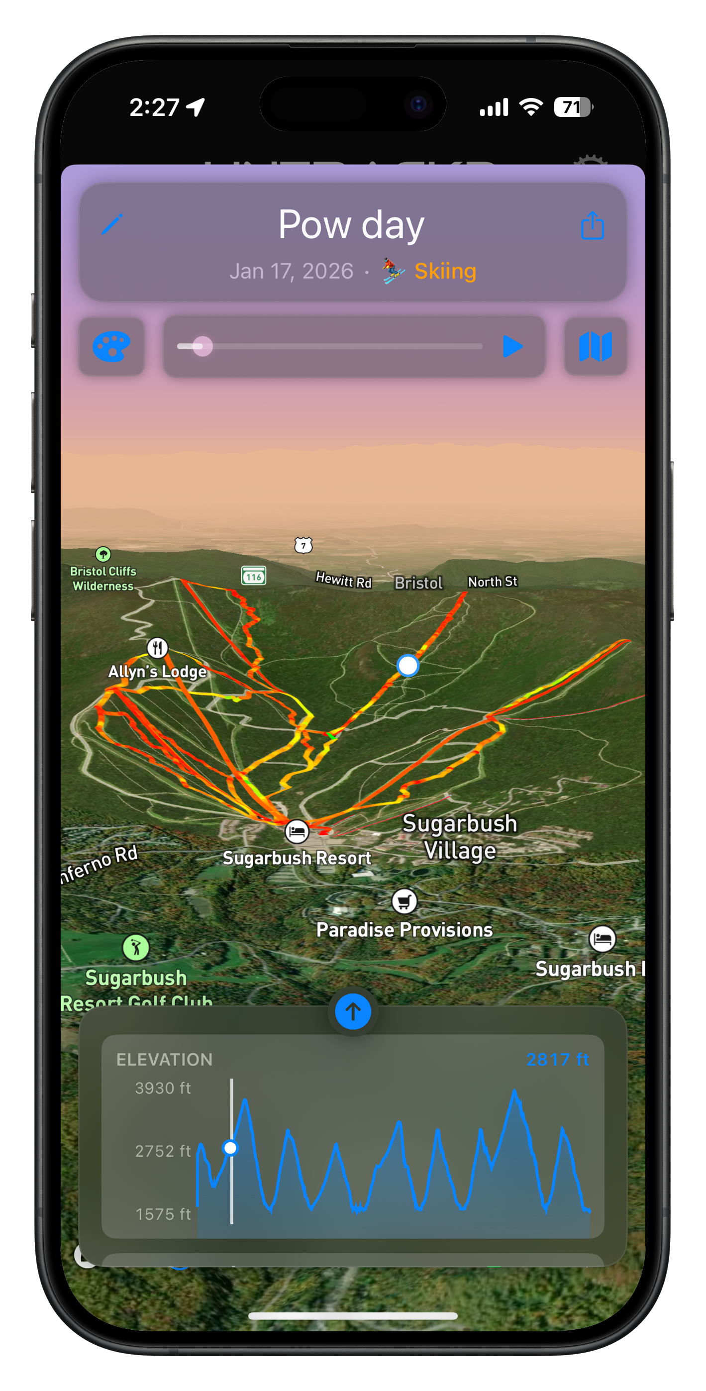 Speed heatmap playback